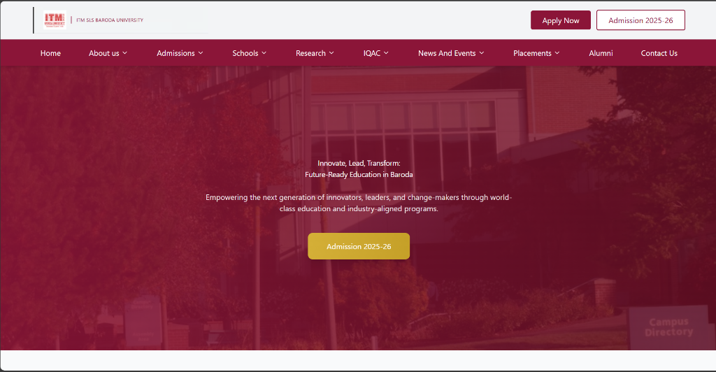 University Portal UI Design